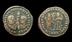 Licinius I and Licinius II, Holding Fortuna obverse, Rare 5